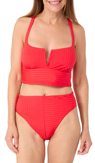 Thumbnail 5: Sanctuary Sanctuary Womens Ribbed V Wire Swimsuit Top 