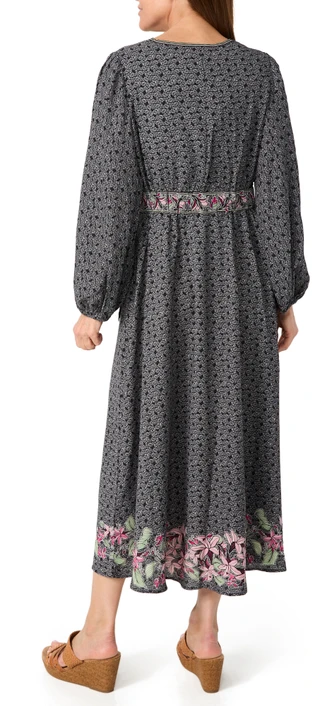 Thumbnail 2: MAX STUDIO Max Studio Womens Long Sleeve Floral Maxi Dress 