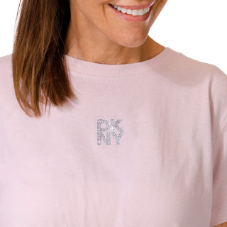 Thumbnail 4: DKNY DKNY Womens Active Crystal Logo Knot Hem Tee 