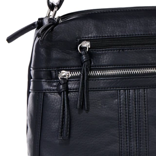 Thumbnail 5: Bueno Bueno Solid Color Side Zip Satchel Crossbody Bag 