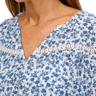 Thumbnail 3: Angels Angels Womens Long Sleeve Floral Button Front Top 