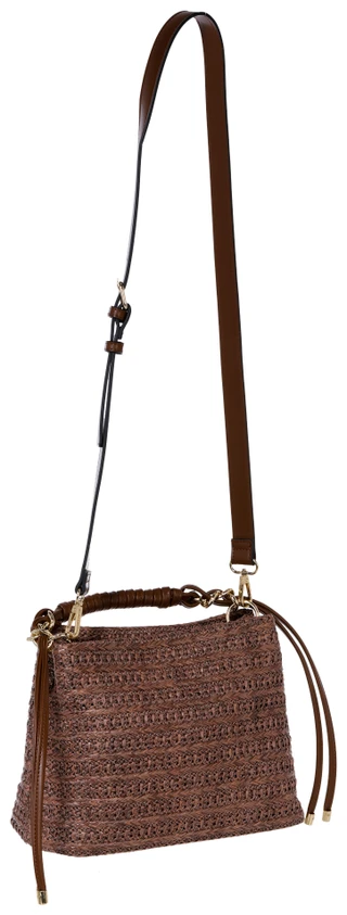 Thumbnail 4: BCBG BCBG Straw Double Compartment Woven Handle Satchel Bag 