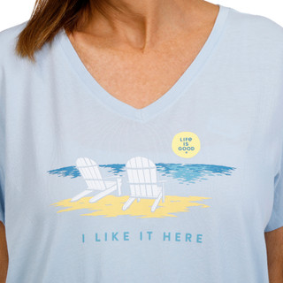 Thumbnail 3: Life is Good Life is Good Womens Short Sleeve I Like It Here Top 