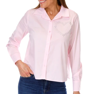 Thumbnail 2: ZAC AND RACHEL Zac and Rachel Petite Long Sleeve Heart Rhinestone Top 