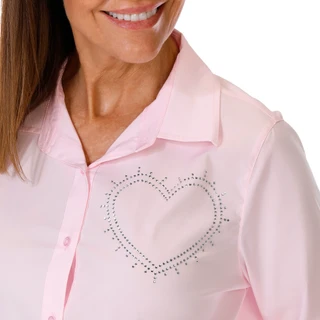 Thumbnail 4: ZAC AND RACHEL Zac and Rachel Petite Long Sleeve Heart Rhinestone Top 