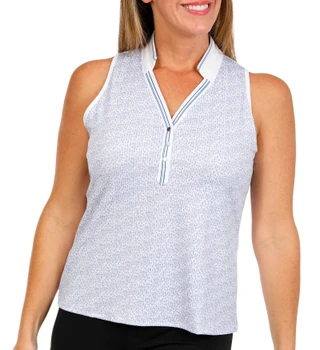 Thumbnail 1: LUCKY IN LOVE Lucky in Love Womens Golf Sleeveless Steel Cut Tank Top 