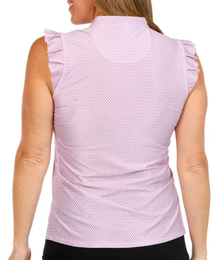 Thumbnail 2: LUCKY IN LOVE Lucky in Love Womens Golf Sleeveless Berry Sweet Tank Top 