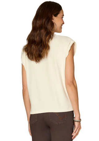 Thumbnail 4: Democracy Democracy Petite Extended Cap Sleeve Rhinestone Top 