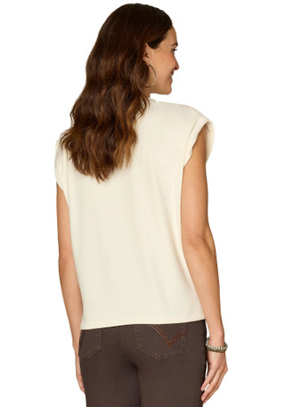 Thumbnail 3: Democracy Democracy Womens Extended Cap Sleeve Rhinestone Top 