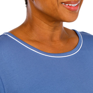 Thumbnail 3: Coral Bay Coral Bay Plus Short Sleeve Contrast Trim Top 