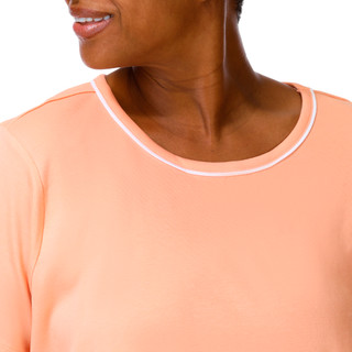 Thumbnail 3: Coral Bay Coral Bay Plus Short Sleeve Contrast Trim Top 