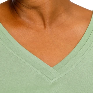 Thumbnail 4: Coral Bay Coral Bay Plus Short Sleeve Double V Neck Top 