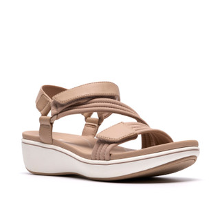 Thumbnail 1: Clarks Clarks Womens Cloudsteppers BreezeRae Sun Wedge Sandals 