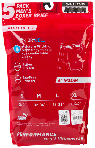 Thumbnail 4: Puma Puma Mens 5 Pk Athletic Fit Boxer Briefs 