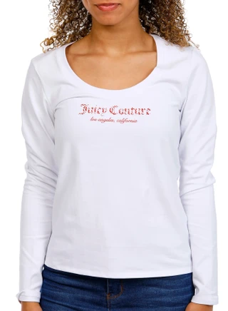 Thumbnail 1: Juicy Couture Juicy Couture Juniors Long Sleeve Logo Top 