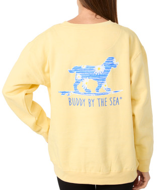 Thumbnail 2: BUDDY BY THE SEA Buddy By The Sea Womens Field of Daisies Crewneck Sweatshirt 