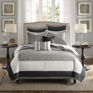 Thumbnail 4: Madison Park Madison Park 7 Pc. Attingham Quilt Set 