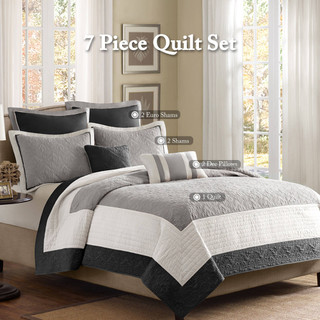 Thumbnail 10: Madison Park Madison Park 7 Pc. Attingham Quilt Set 