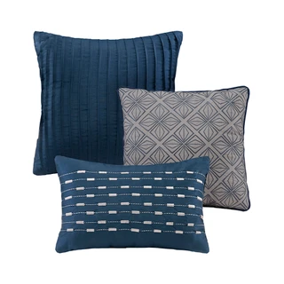 Thumbnail 4: Madison Park Madison Park 7 Pc. Biloxi Jacquard Comforter Set 