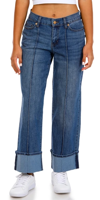 Thumbnail 1: BLUE REVIVAL Blue Revival Juniors Mid Rise Wide Leg Jeans 