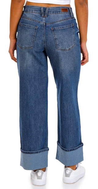 Thumbnail 2: BLUE REVIVAL Blue Revival Juniors Mid Rise Wide Leg Jeans 
