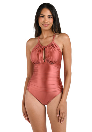 Thumbnail 1: La Blanca La Blanca Womens Earth Goddess High Neck One Piece Swimsuit 