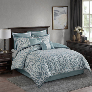 Thumbnail 1: Madison Park Madison Park 8 Pc. Odette Jacquard Comforter Set 
