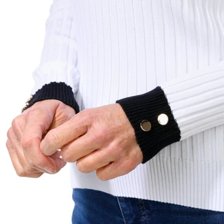 Thumbnail 3: Rafiana Rafiana Womens Long Sleeve Ribbed Collard Sweater 
