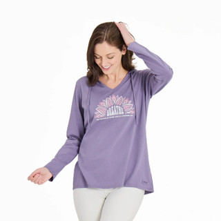 Thumbnail 1: Life is Good Life Is Good Womens Long Sleeve Breath Hooded T-Shirt 