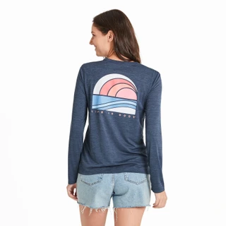 Thumbnail 1: Life is Good Life Is Good Womens Long Sleeve Sun Crusher T-Shirt 