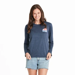 Thumbnail 2: Life is Good Life Is Good Womens Long Sleeve Sun Crusher T-Shirt 