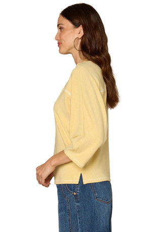 Thumbnail 4: Democracy Democracy Womens 3Q Dolmain Sleeve Embroidered Knit Top 
