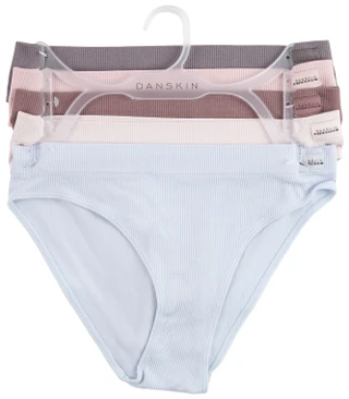 Thumbnail 1: Danskin Danskin Womens 5 Pk Seamless Ribbed Bikini Panties 