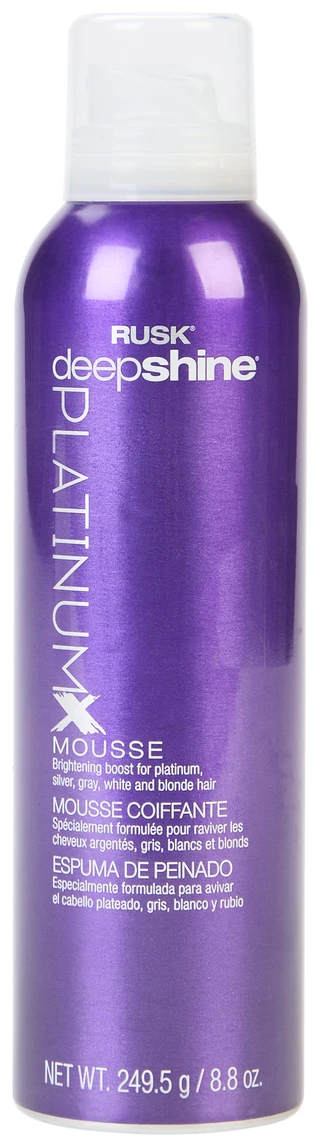 Thumbnail 1: Rusk Rusk 8.8 oz Deepshine Platinum Mousse 