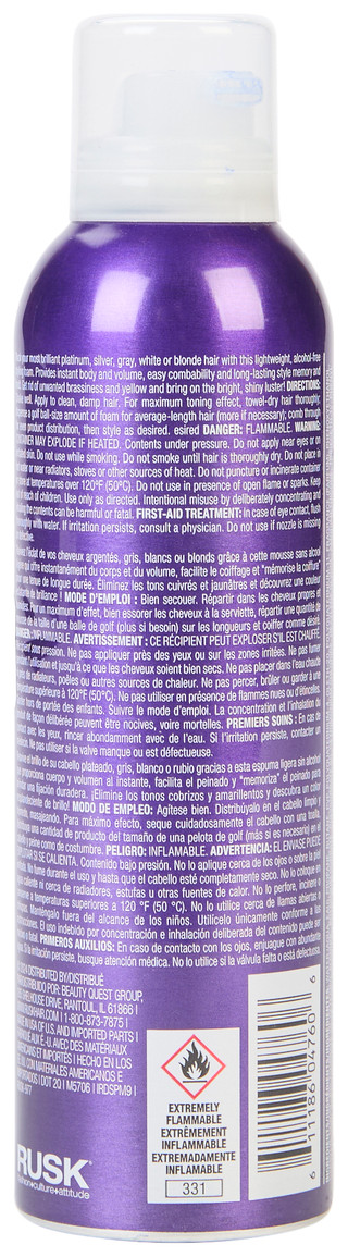 Thumbnail 2: Rusk Rusk 8.8 oz Deepshine Platinum Mousse 