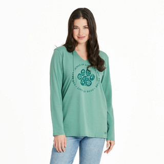 Thumbnail 1: Life is Good Life Is Good Womens Best Things Floral Paw Hoodie 