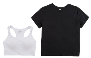 Thumbnail 1: Jockey Jockey Womens 2 Pc Performance Tee & Molded Cup Bra Set 
