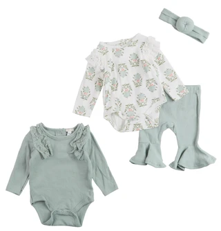 Thumbnail 2: RACHEL ZOE Rachel Zoe Baby Girls 4 Pc Floral Creeper Set 