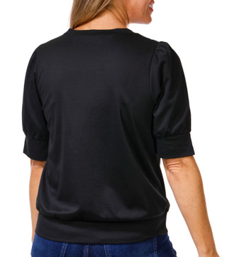 Thumbnail 3: Love Scarlett Love Scarlett Womens Elbow Sleeve Pearl Shoulder Top 