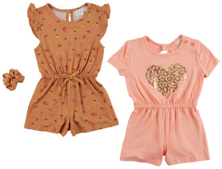 Thumbnail 1: Btween BTWEEN Little Girls 2 pc Romper Set 