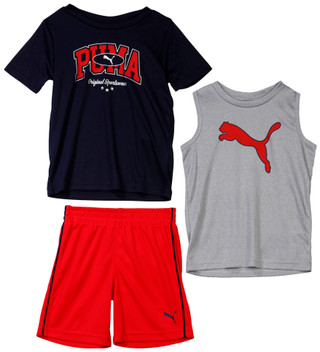 Thumbnail 1: Puma Puma Little Boys 3 Pc Active Shirts and Shorts Set 