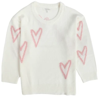 Thumbnail 1: Workshop Workshop Plus Long Sleeve Pink Hearts Sweater 