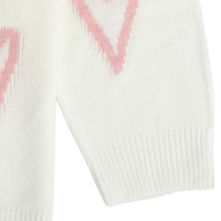 Thumbnail 3: Workshop Workshop Plus Long Sleeve Pink Hearts Sweater 