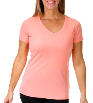 Thumbnail 2: Eddie Bauer Eddie Bauer Womens Short Sleeve Solid V Neck Top 
