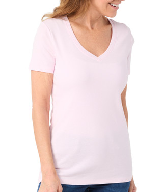 Thumbnail 2: Eddie Bauer Eddie Bauer Womens Short Sleeve Solid V Neck Top 