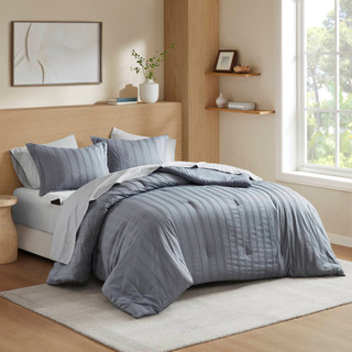 Thumbnail 1: 510 Design 510 Design 5 Pc. Logan Woven Striped Comforter Set 