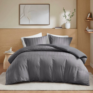 Thumbnail 8: 510 Design 510 Design Logan Woven Striped Duvet Cover Set 