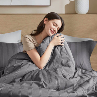 Thumbnail 22: 510 Design 510 Design Logan Woven Striped Duvet Cover Set 