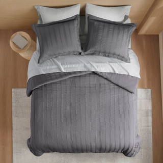 Thumbnail 40: 510 Design 510 Design Logan Woven Striped Duvet Cover Set 