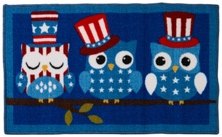 Thumbnail 1: Essential Elements Essential Elements 17x28 Americana Owls Accent Rug 